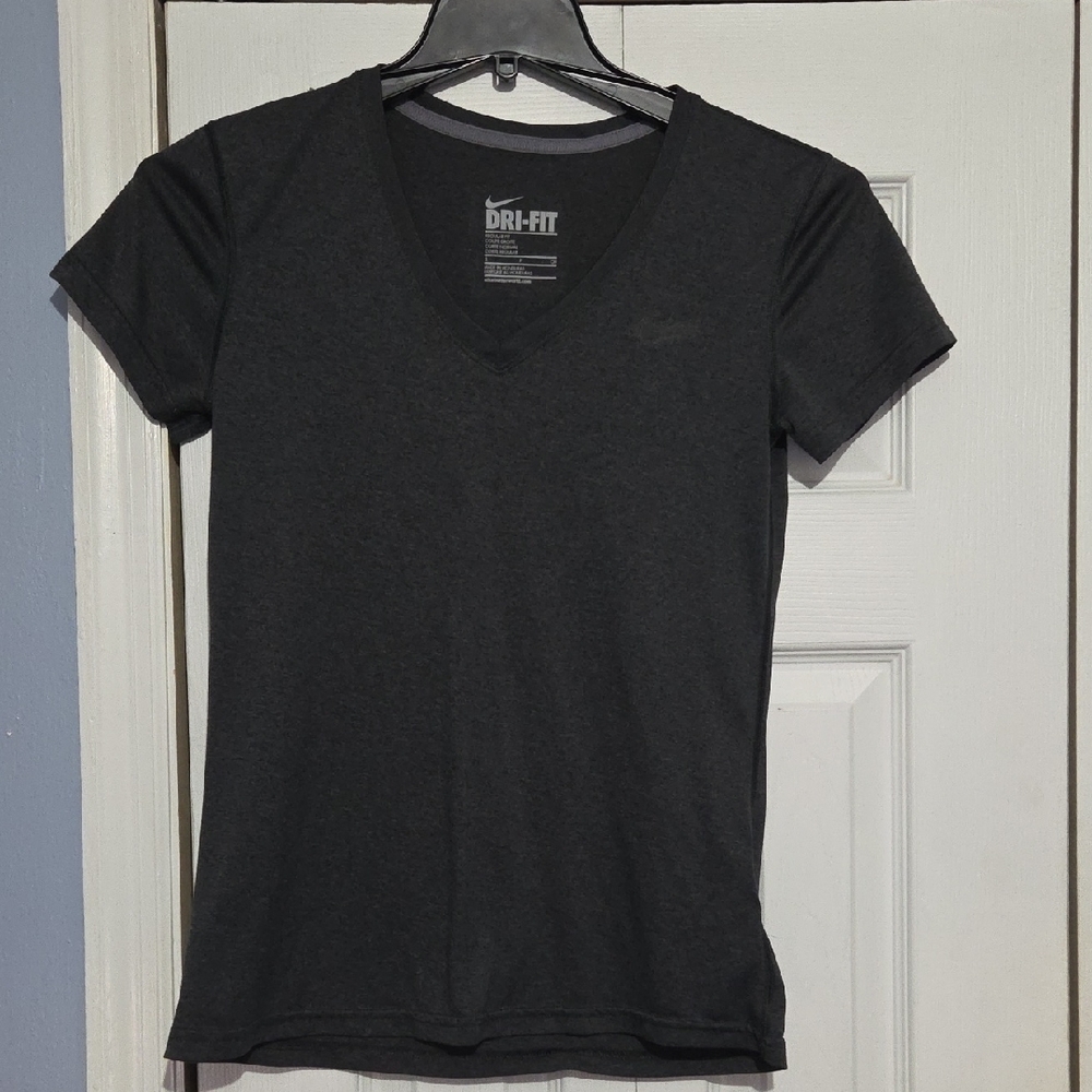 Nike Women's Charcoal Dri-FIT Short Sleeve Tee